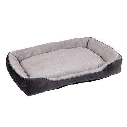 Happy Tails Large Grey Lounger Bed - 90 x 60cm