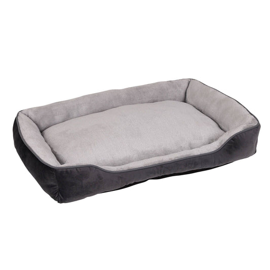 Happy Tails Large Grey Lounger Bed - 90 x 60cm