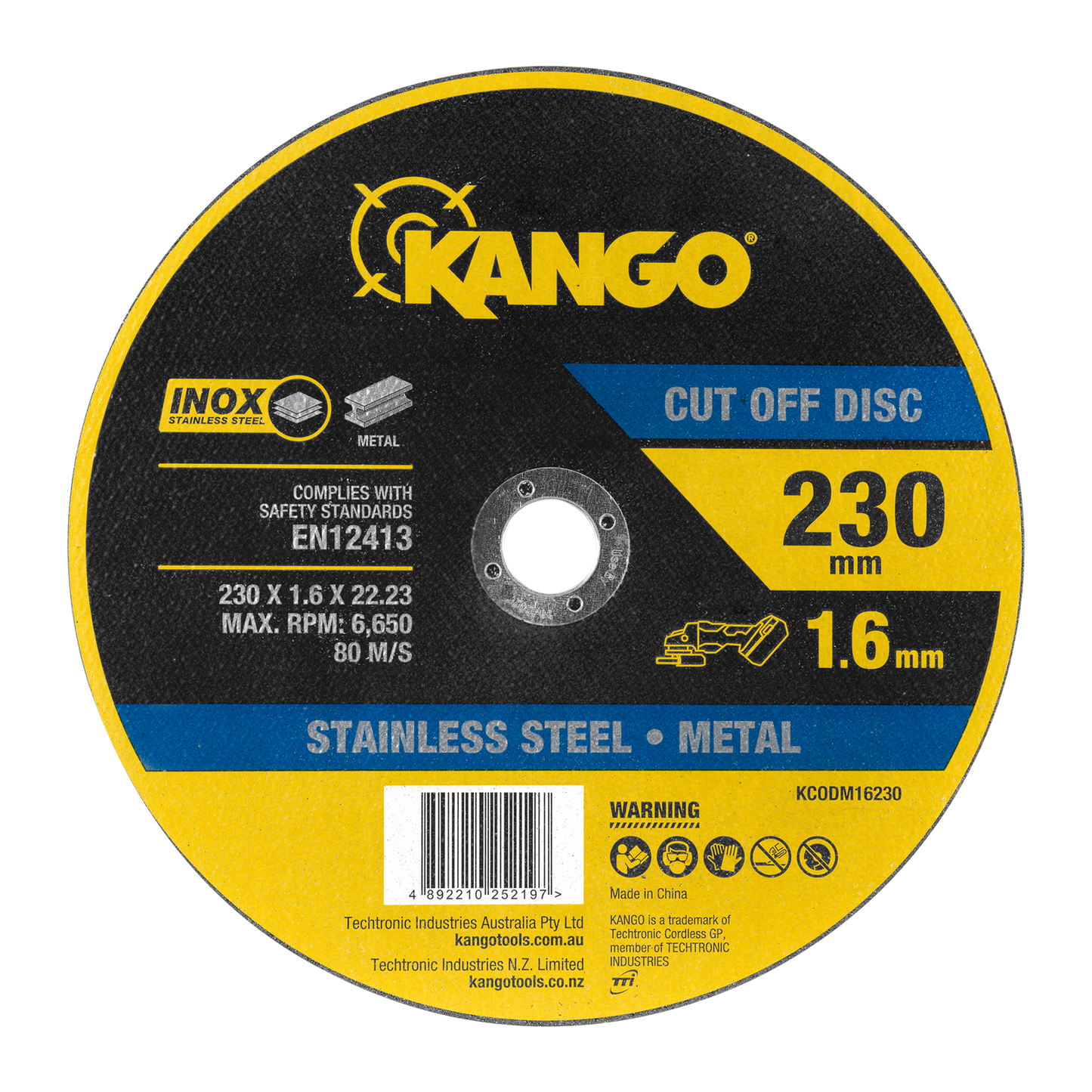 Kango Metal Cut Off Disc - 230mm x 1.6mm