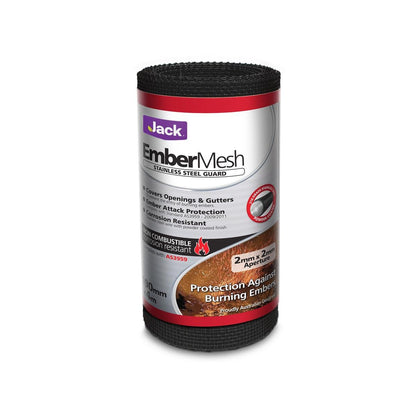 Jack Ember Mesh Ultra 190mm x 4m Stainless Steel Fire Protection