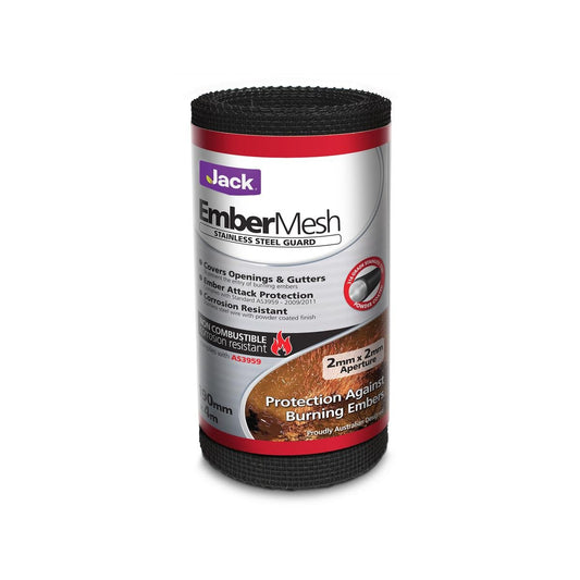 Jack Ember Mesh Ultra 190mm x 4m Stainless Steel Fire Protection