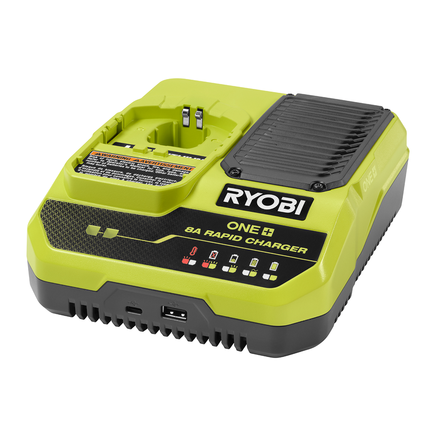 Ryobi ONE+ Rapid Charger - 8A - 160 x 65 x 210mm