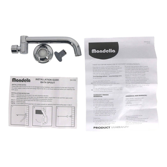 Mondella CADENZA Swivel Bath Spout Chrome Cadenza