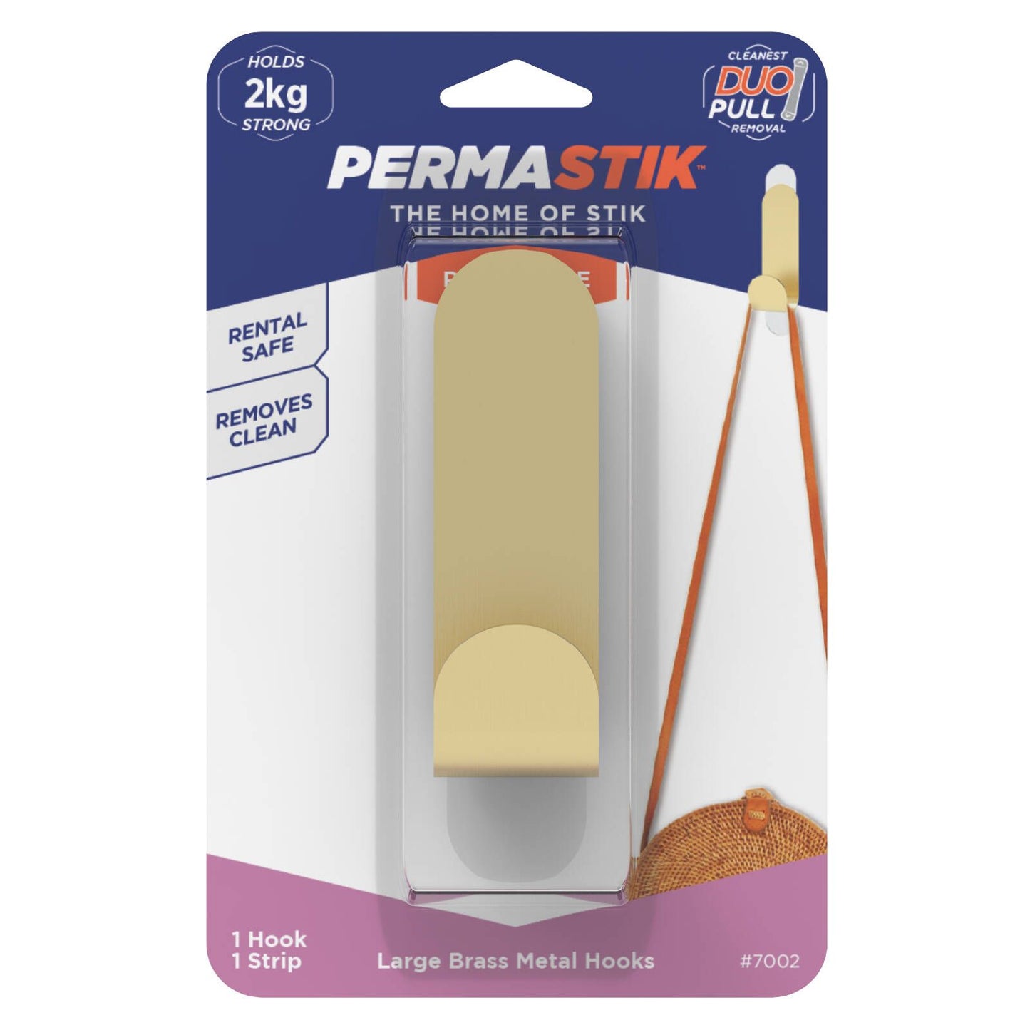 Permastik Large Brass Metal Hook - 2kg