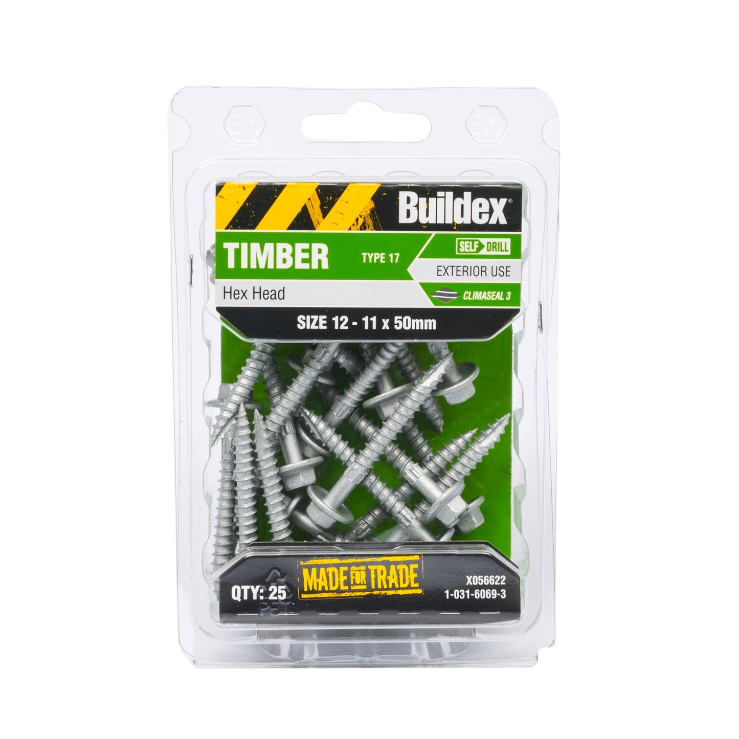 Buildex Timber Screws - 12 11 x 50mm - 25 Pack