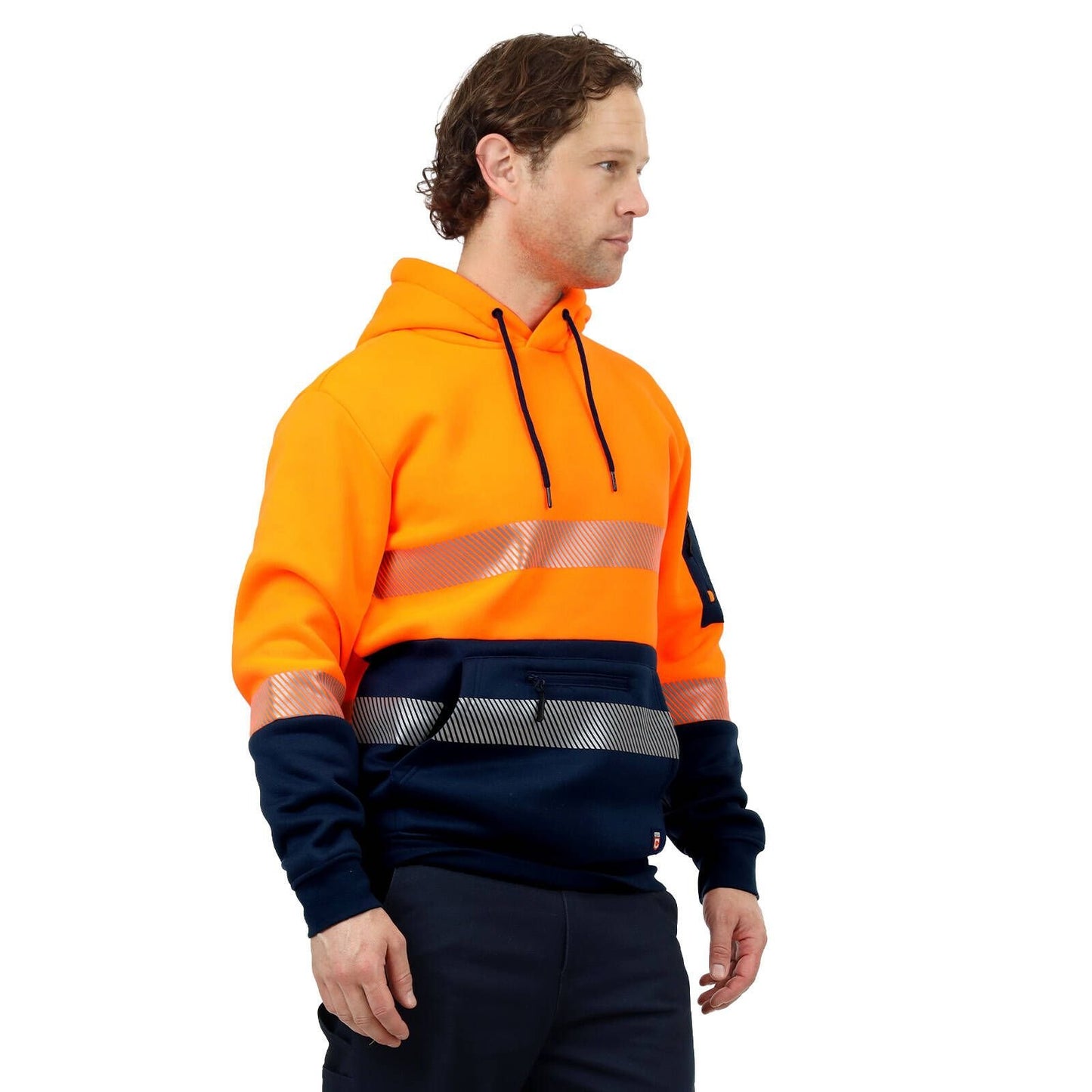 Citeco Orange Hi Vis Taped Hoodie - XL