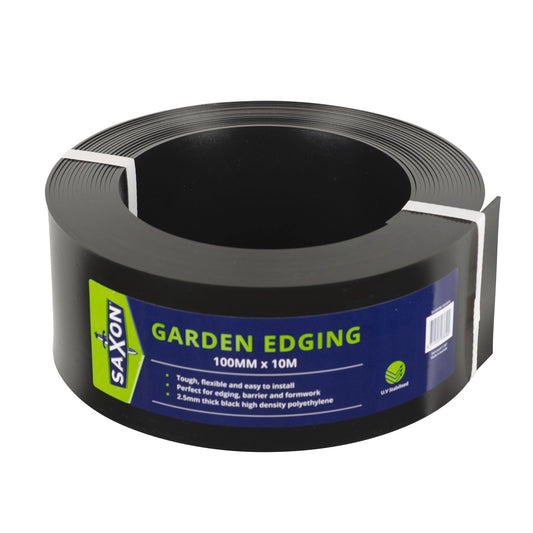 Saxon Black Garden Edging - 100mm x 10m