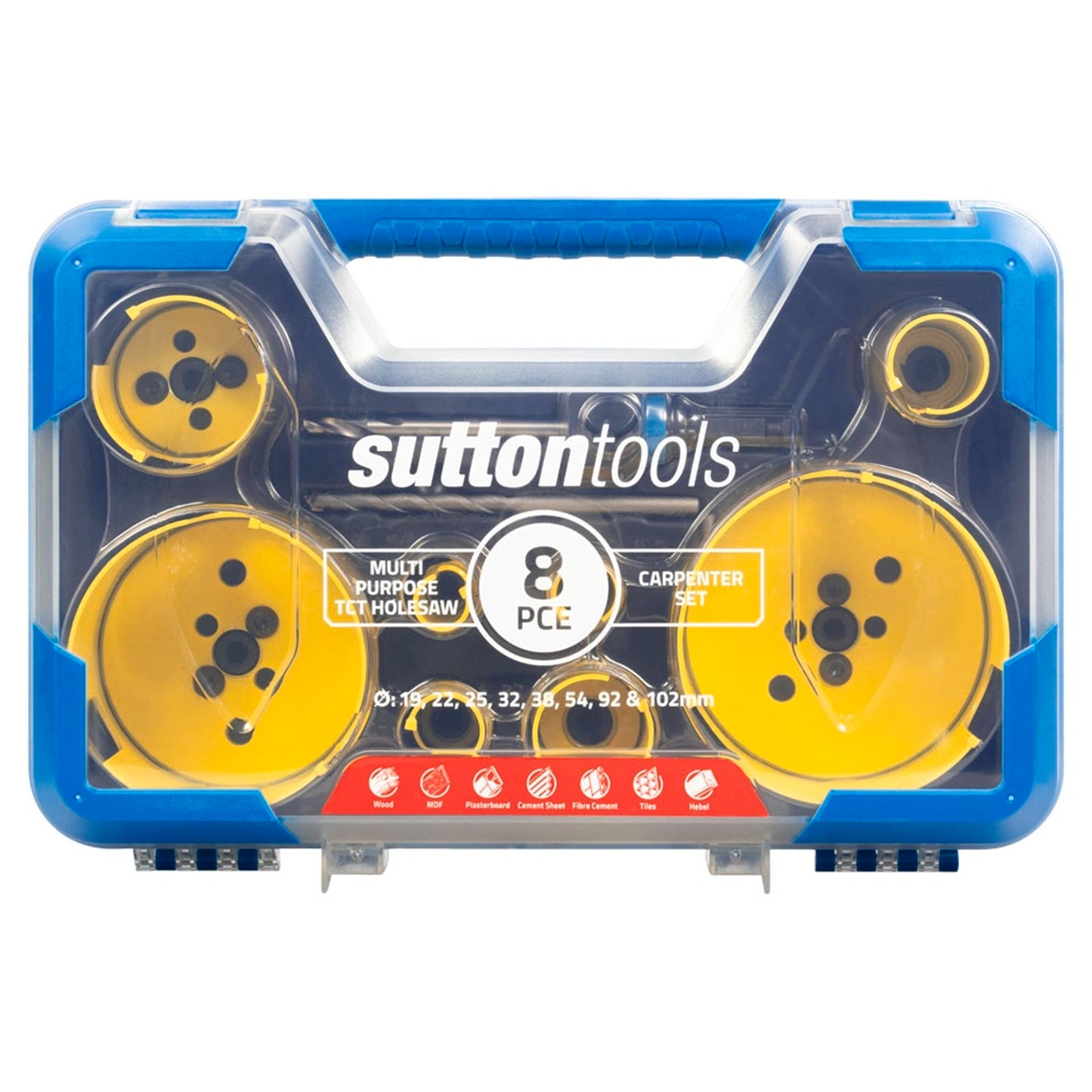 Sutton Tools Carpenter Holesaw Set - 8 Piece