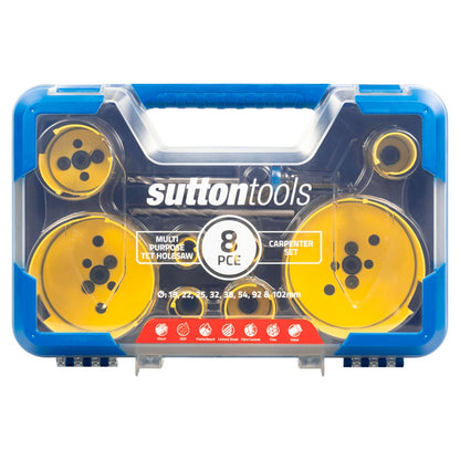 Sutton Tools Carpenter Holesaw Set - 8 Piece