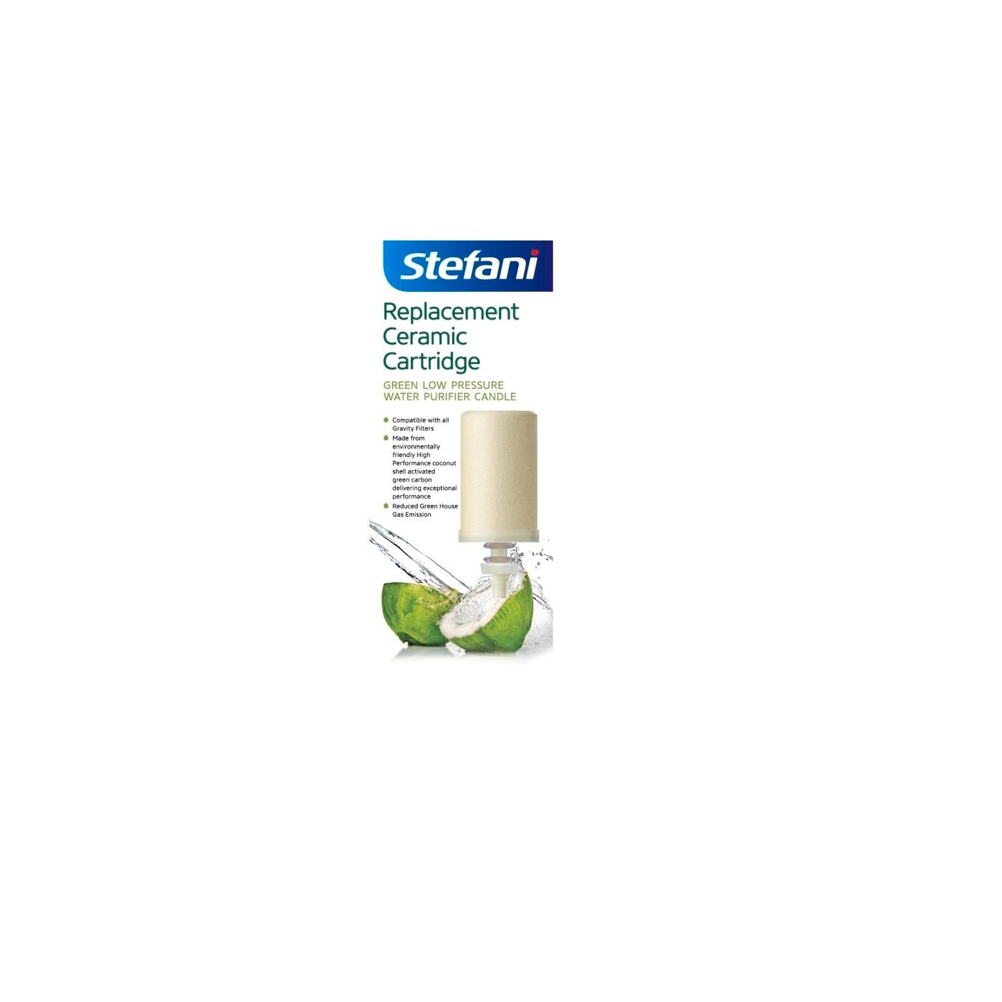 Stefani Replacement Green Low-Pressure Ceramic Cartridge Candle