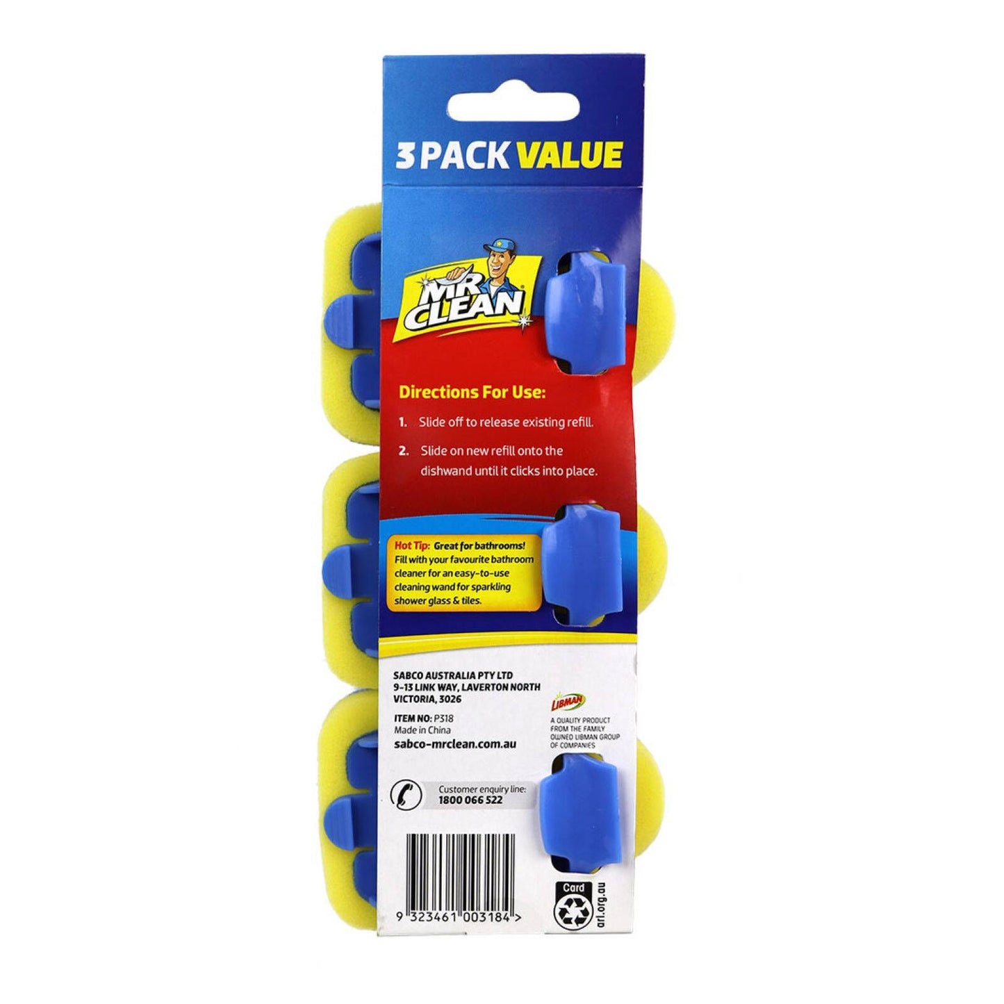 Mr Clean Dish Wand Non Scratch Refill - 3 Pack