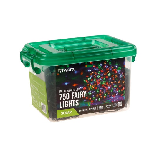 Lytworx Multicolour Solar Fairy Lights - 750 Pack - 74.9m