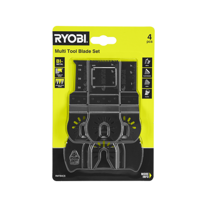 Ryobi Multi Tool Blade Set - 32-88mm - 4 Piece