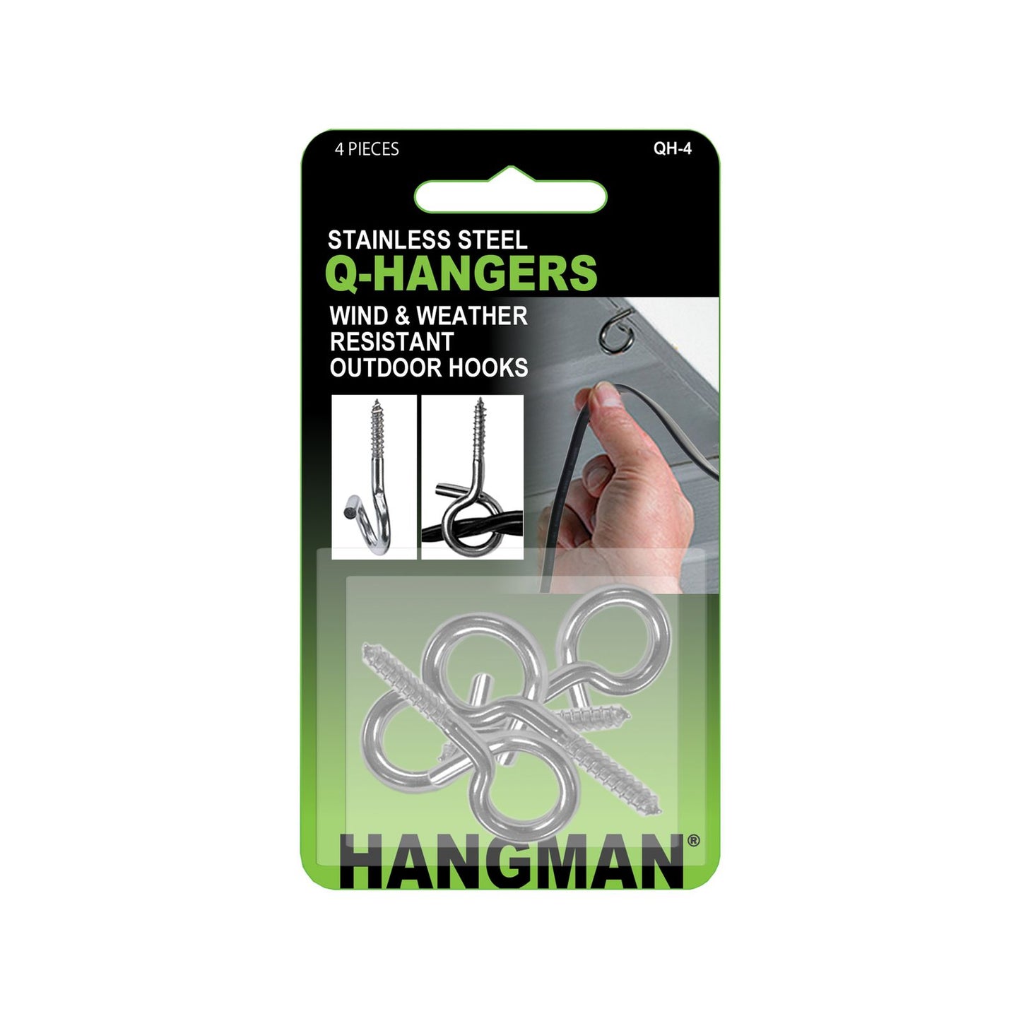 Hangman Q Hanger Picture Hanger - 6.8 x 12.4mm - 4 Pack