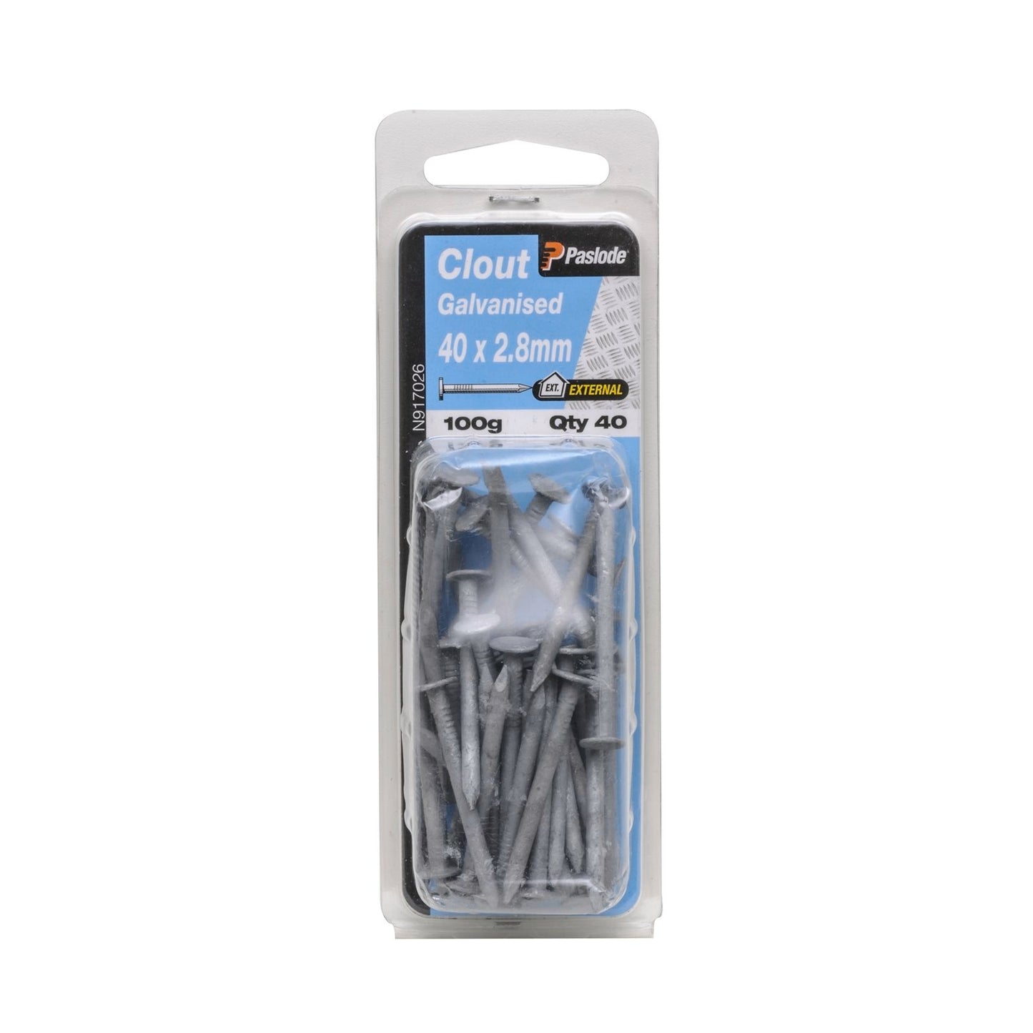 Paslode Galvanised Clout Nails - 40 x 2.8mm - 100g