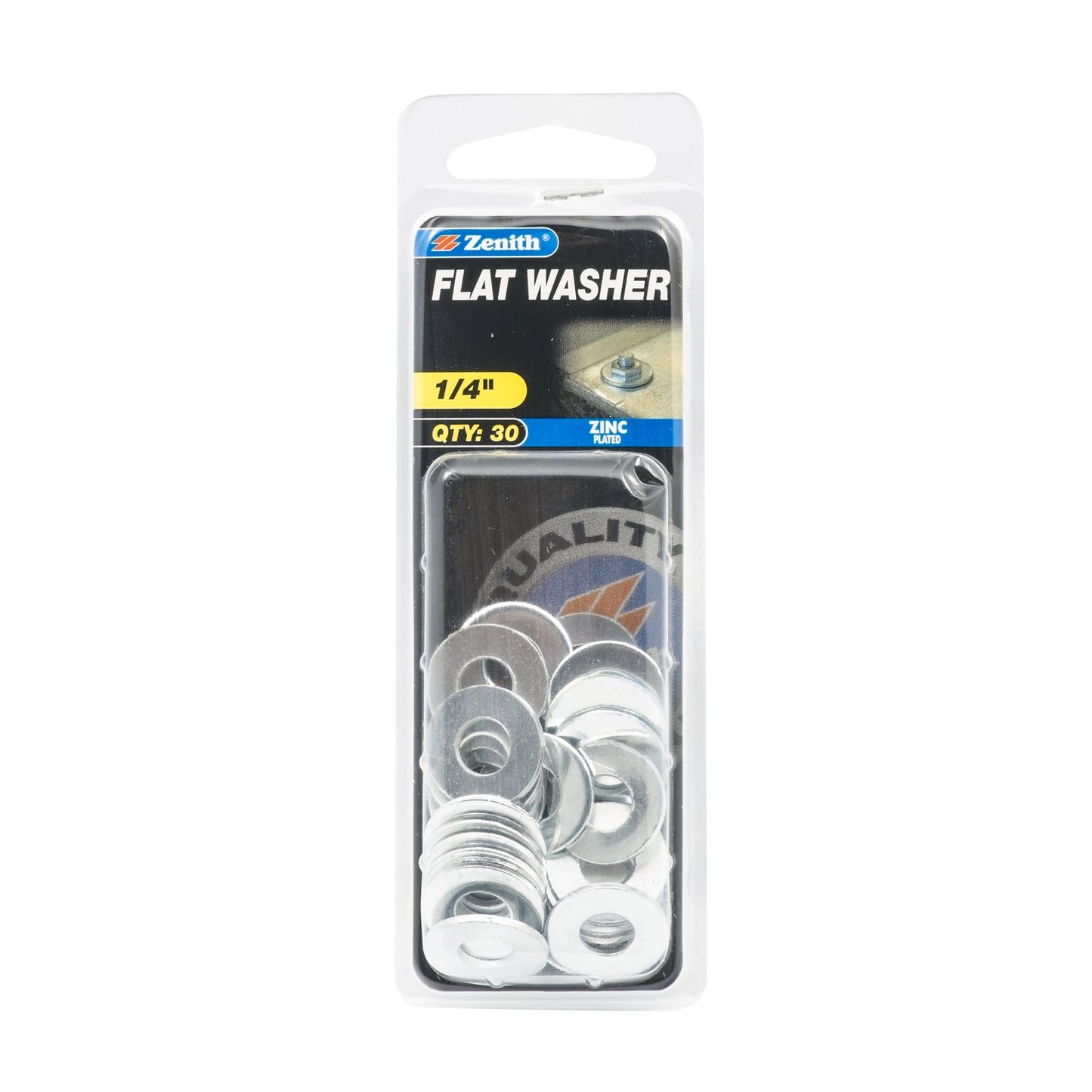 Zenith Flat Washer - 1/4" - 30 Pack
