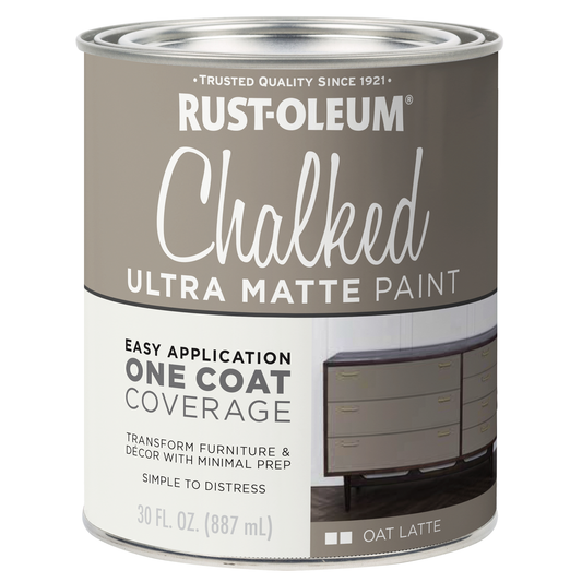 Rust-Oleum Chalked Ultra Matte Paint Oat Latte 887ml