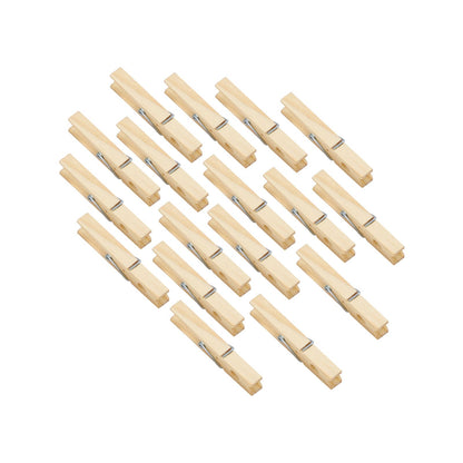 Boxsweden Wooden Clothes Pegs - 100 Pack - 235 x 30 x 180mm