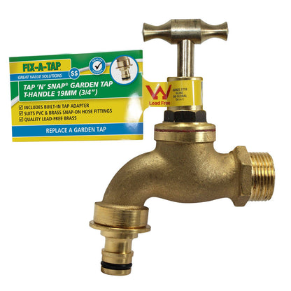Fix a Tap T Handle Garden Tap N Snap - 19mm