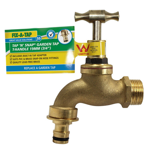 Fix a Tap T Handle Garden Tap N Snap - 19mm
