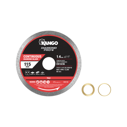 Kango Diamond Saw Blade - 115mm - Continuous Rim - Smooth Cut