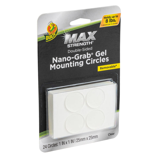 Duck Nano Grab Mounting Circles - 25 x 25mm - 24 Pack - Clear