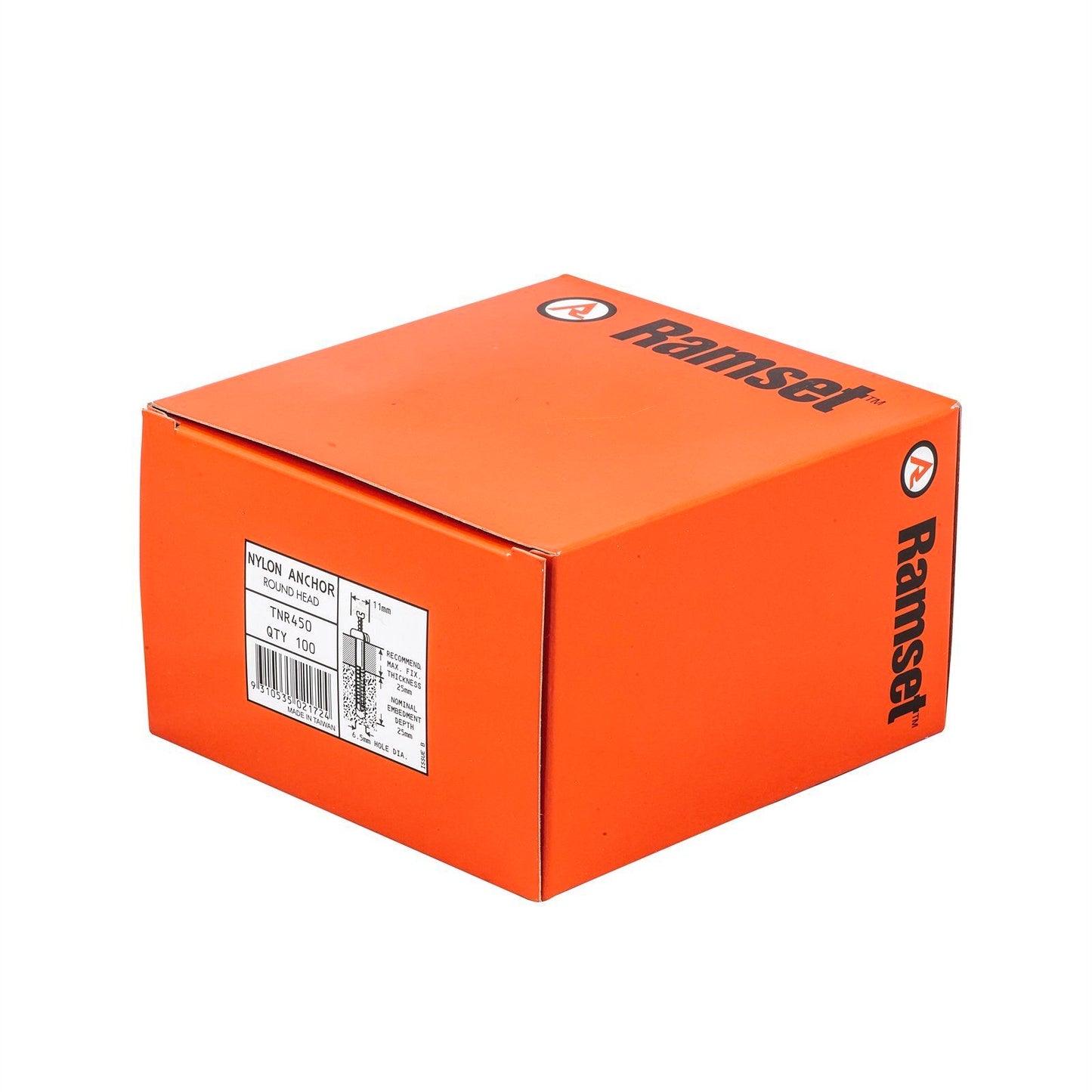Ramset Nylon Anchor - 6.5 x 50mm - 100 Pack