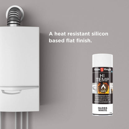 White Knight Hi Temp Spray Paint - 300g - Gloss White