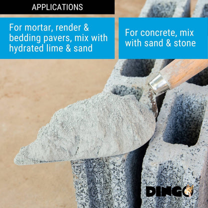 Dingo Grey Cement - 3kg - Cement - Versatile For Mortar And Concrete