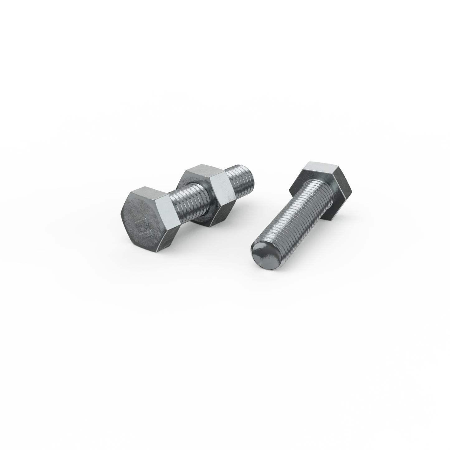 Zenith M10 x 40mm Zinc Plated Hex Head Bolts and Nuts - 25 Pack