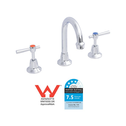 Evekare 1/4 Turn Lever Basin Set - 7.5L/min - Chrome - Accessibility