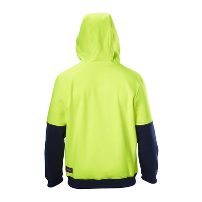 Hard Yakka Hi Vis Hoodie - L - Yellow/Navy