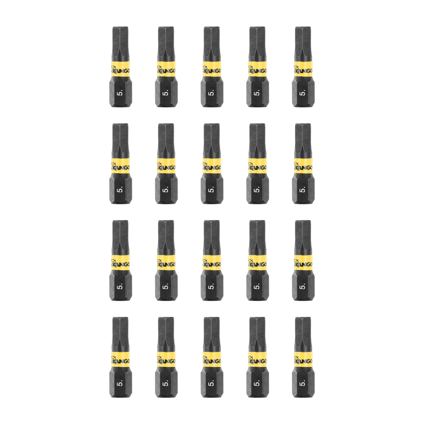 Kango Impact Driver Insert Bits - 25mm HEX5 - 20 Pack