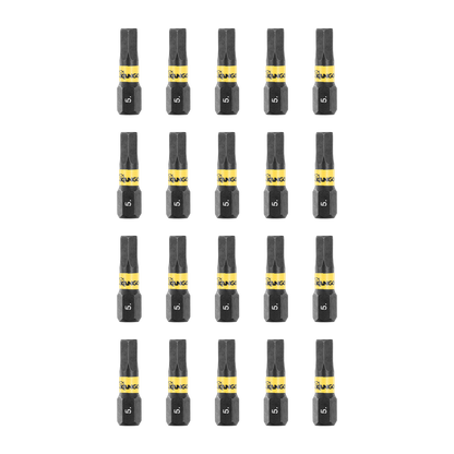 Kango Impact Driver Insert Bits - 25mm HEX5 - 20 Pack