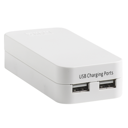 HPM USB Charger - Twin 2.1A - 1.5m Lead - Plastic - Fast Charging