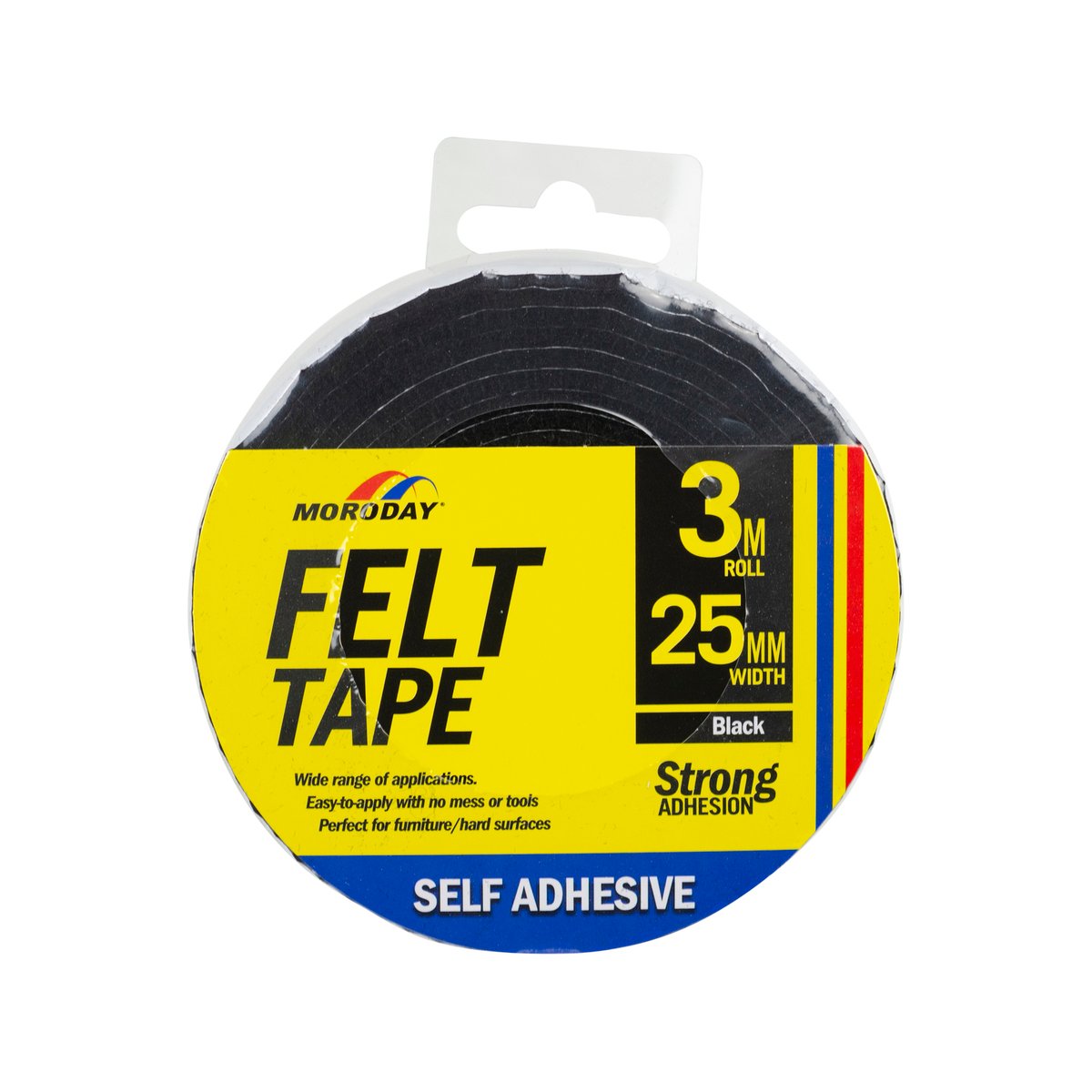 Moroday Felt Scratch Saver Tape - 25mm x 3m - Reduces Noise - Self Adhesive