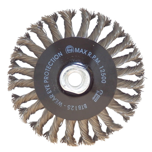 Josco Twistknot Wire Bevel Brush - 125mm
