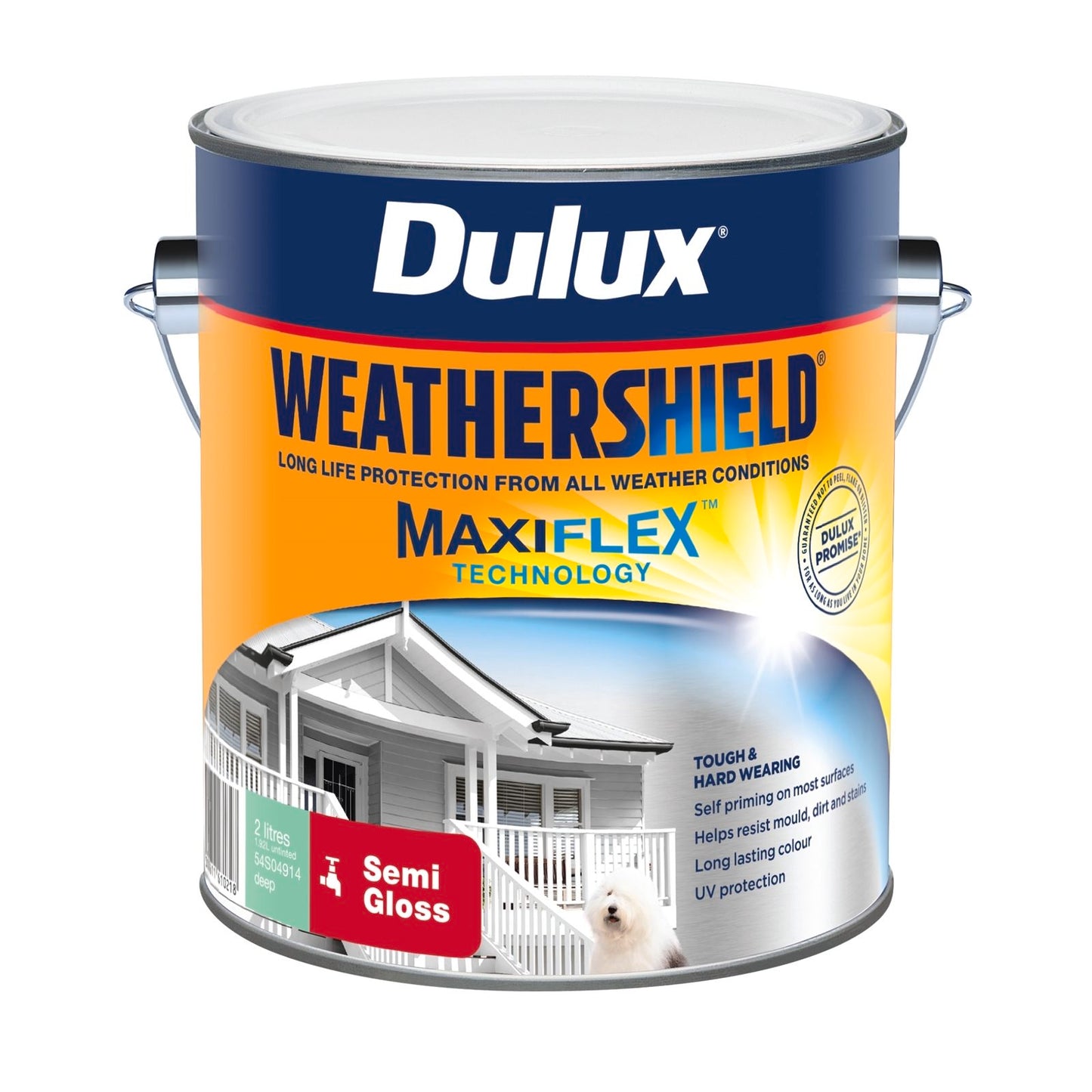 Dulux Weathershield Exterior Paint - 2L - Deep Semi Gloss
