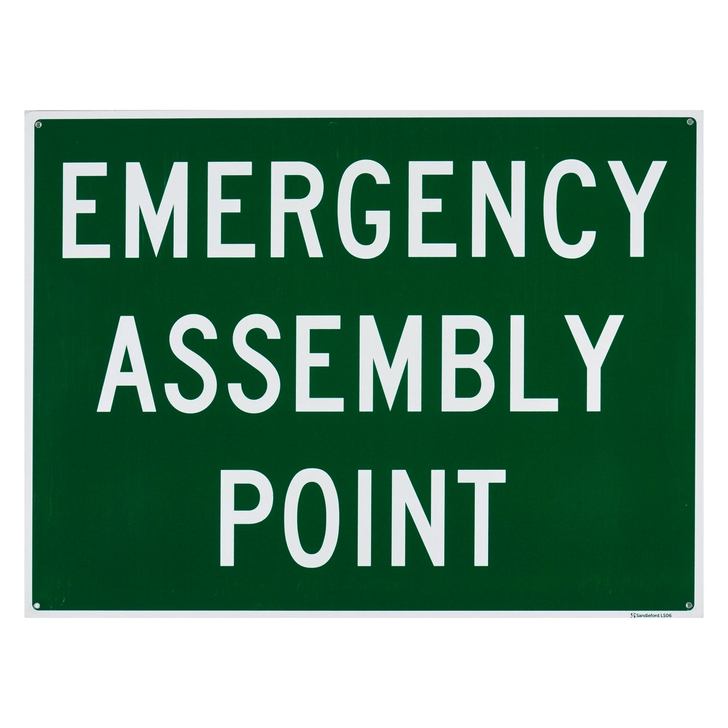 Sandleford Emergency Assembly Point Plastic Sign - 450 x 600mm