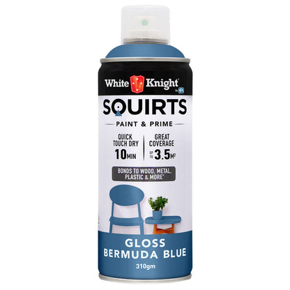 White Knight Squirts Bermuda Blue Gloss Spray Paint - 310g
