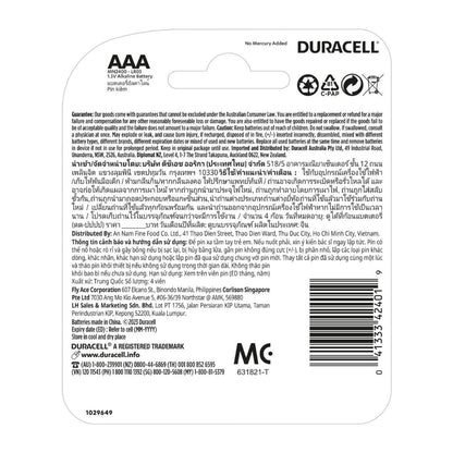 Duracell Coppertop AAA Batteries - 4 Pack