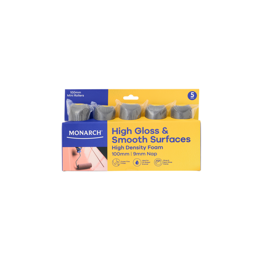 Monarch Mini Rollers - 100mm - 9mm Nap - 5 Pack