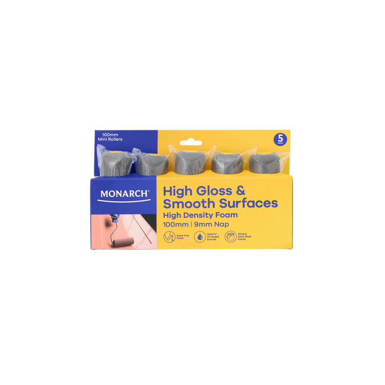 Monarch Mini Rollers 100mm 5 Pack
