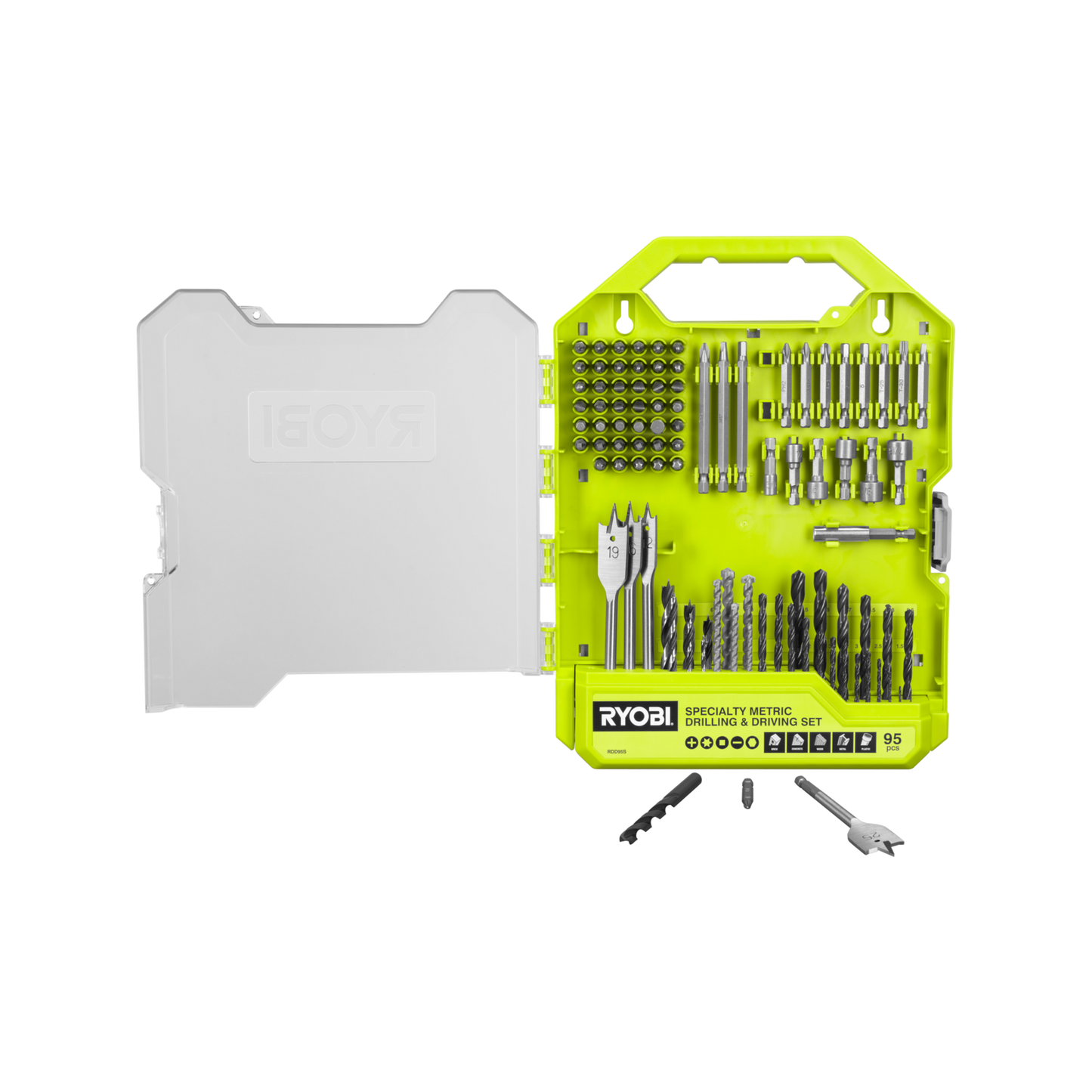 Ryobi 95 Piece Specialty Metric Drill and Drive Set - 251 x 320mm