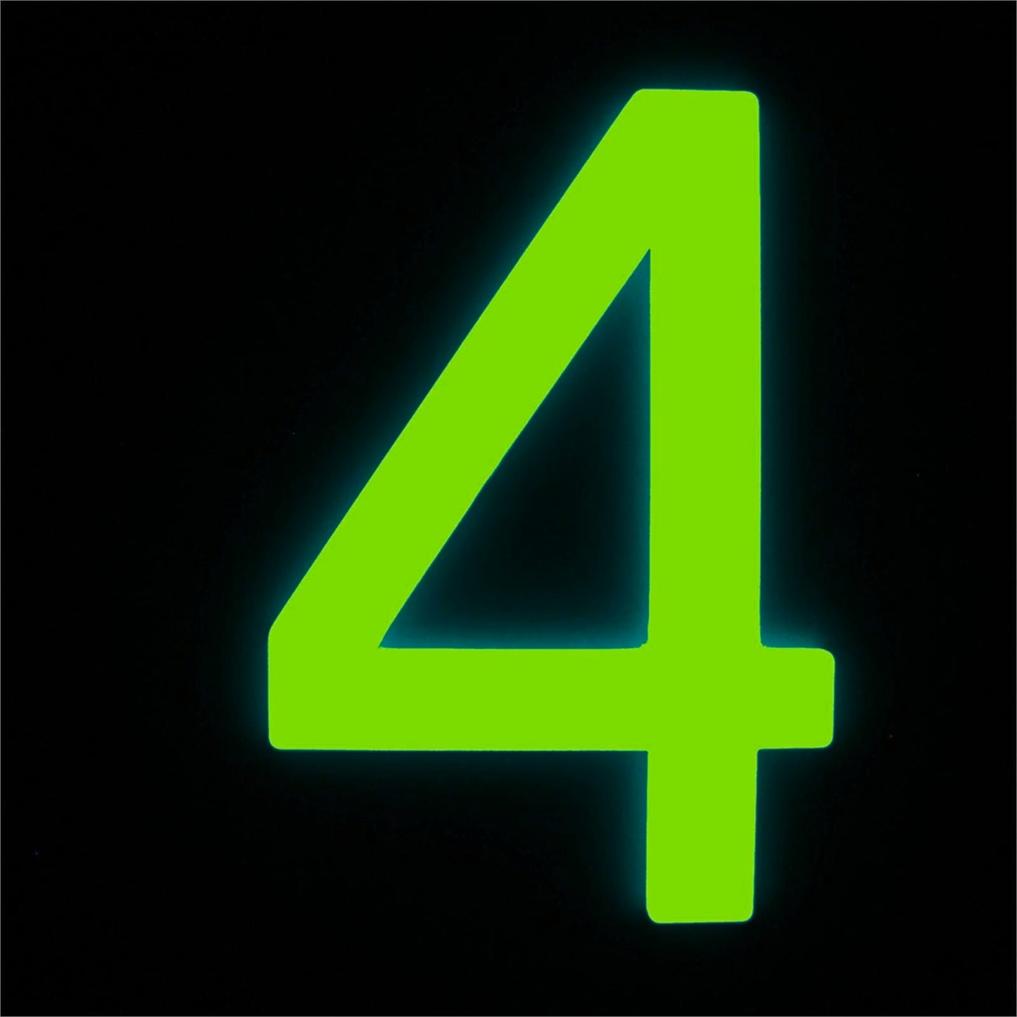 Sandleford Glow in Dark Acrylic House Number 4 - 90mm