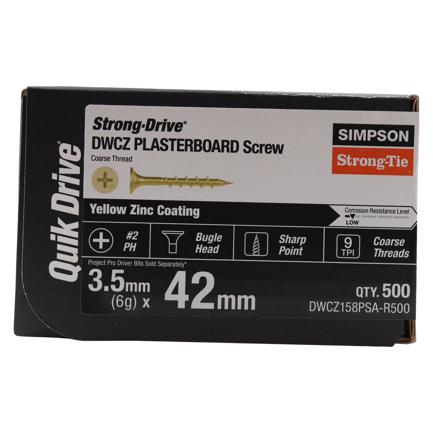 Simpson Strong Tie Collated Plaster Screw - 6g x 42mm - 500 Pack