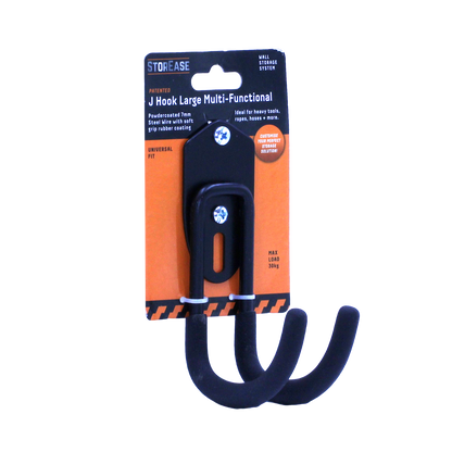 Storease Large Wall Storage System J Hook - 30kg - Black