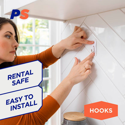 Permastik Medium Kitchen Hooks - 4 Pack