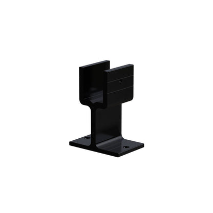 Peak Black Aluminium Deck Balustrade Support - 107 x 50mm - 2 Pack
