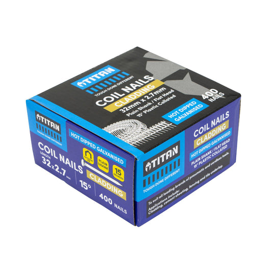 Titan Collated Coil Nail - 32 x 2.7mm - 400 Pack